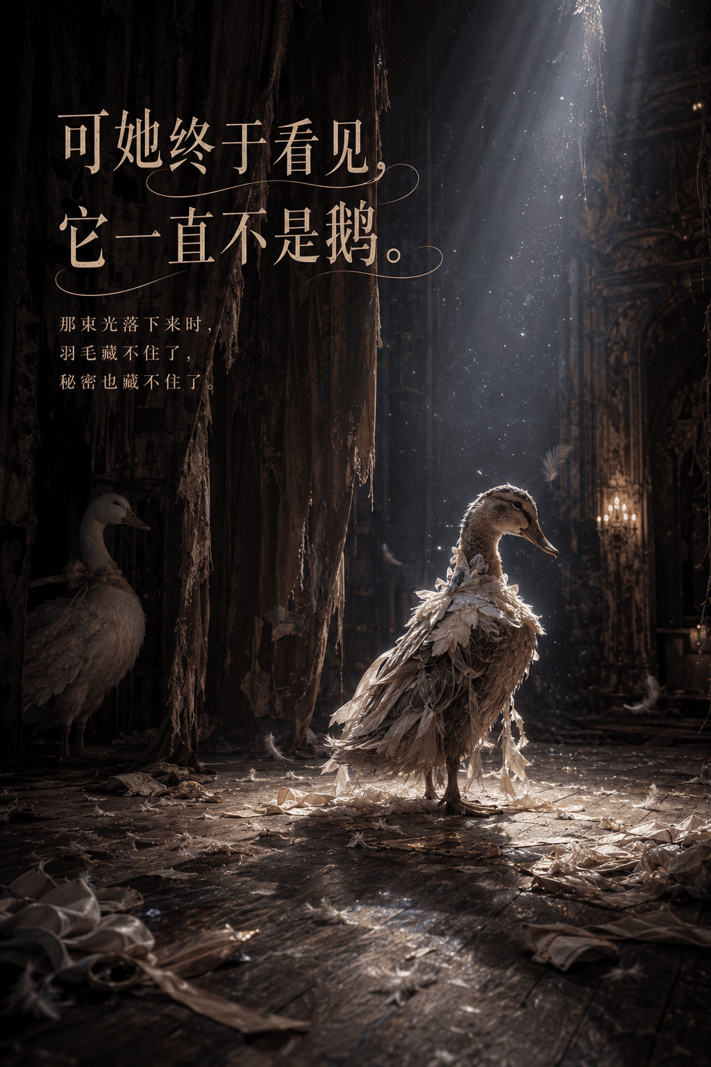 12. 她终于看见，它一直不是鹅。