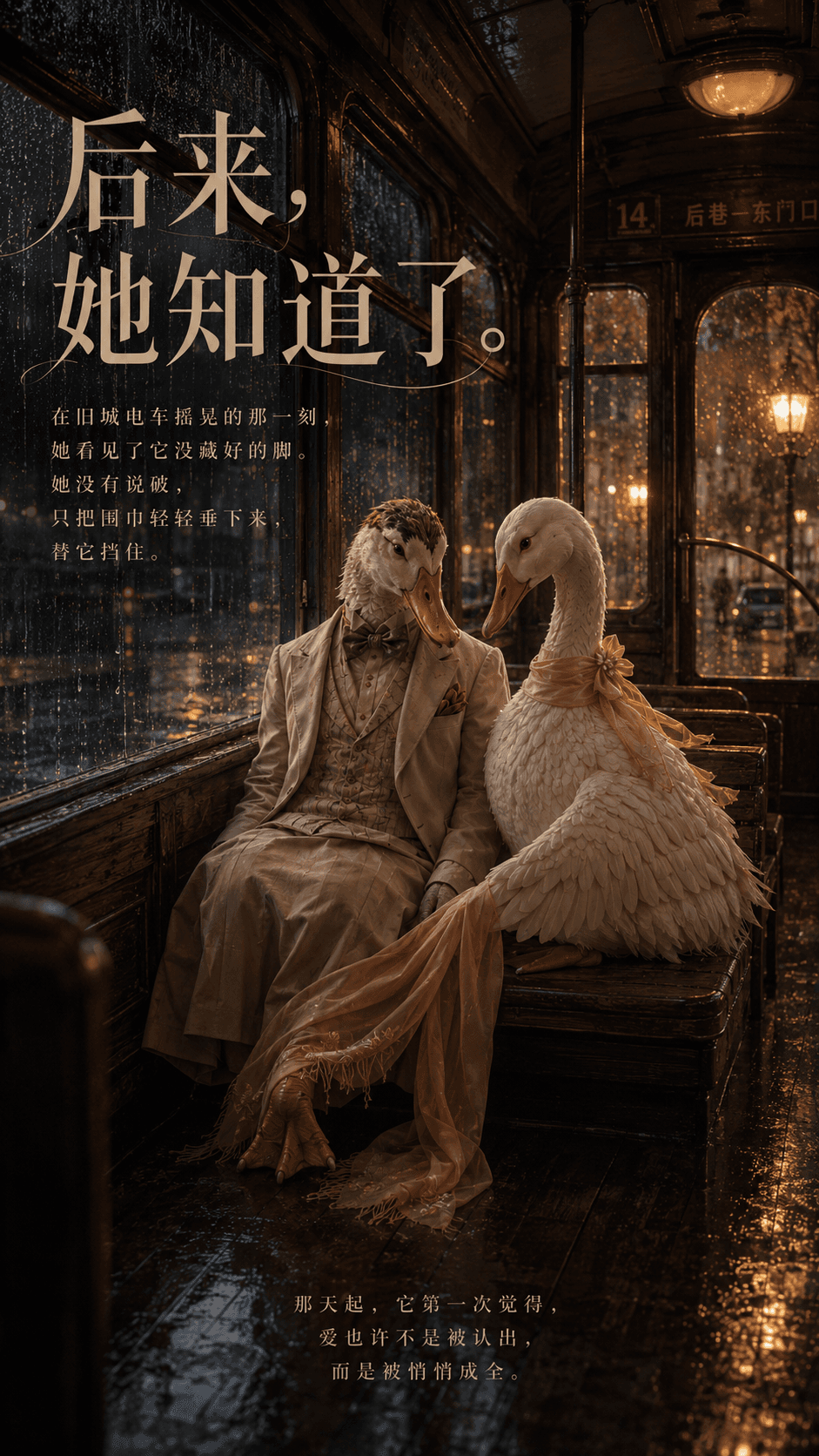 13. 后来，她知道得太晚。
