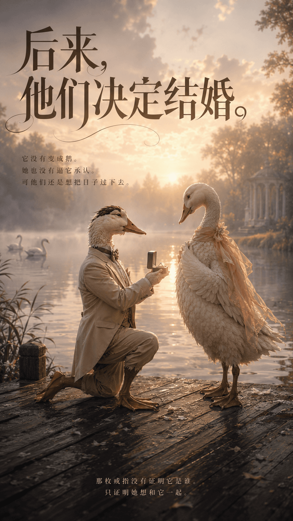 15. 后来，他们决定结婚。