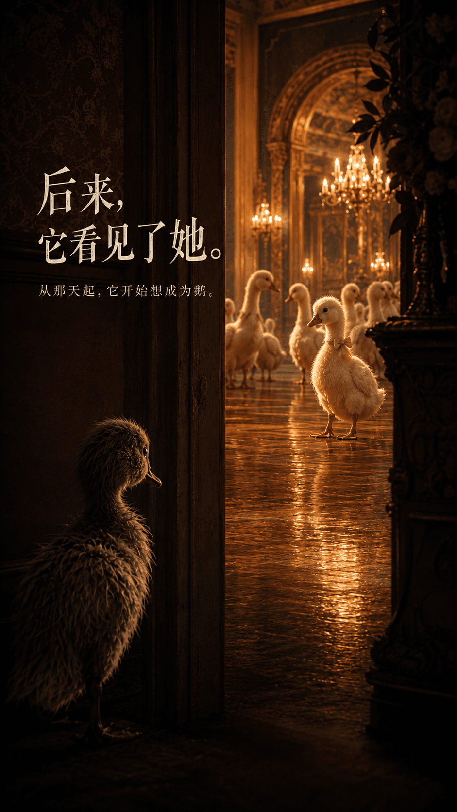 3. 后来，它看见了她。