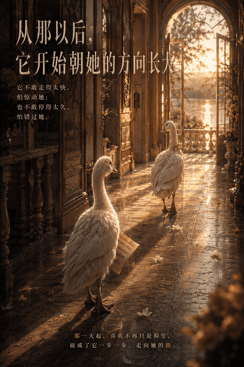 8. 它开始朝她的方向长大。